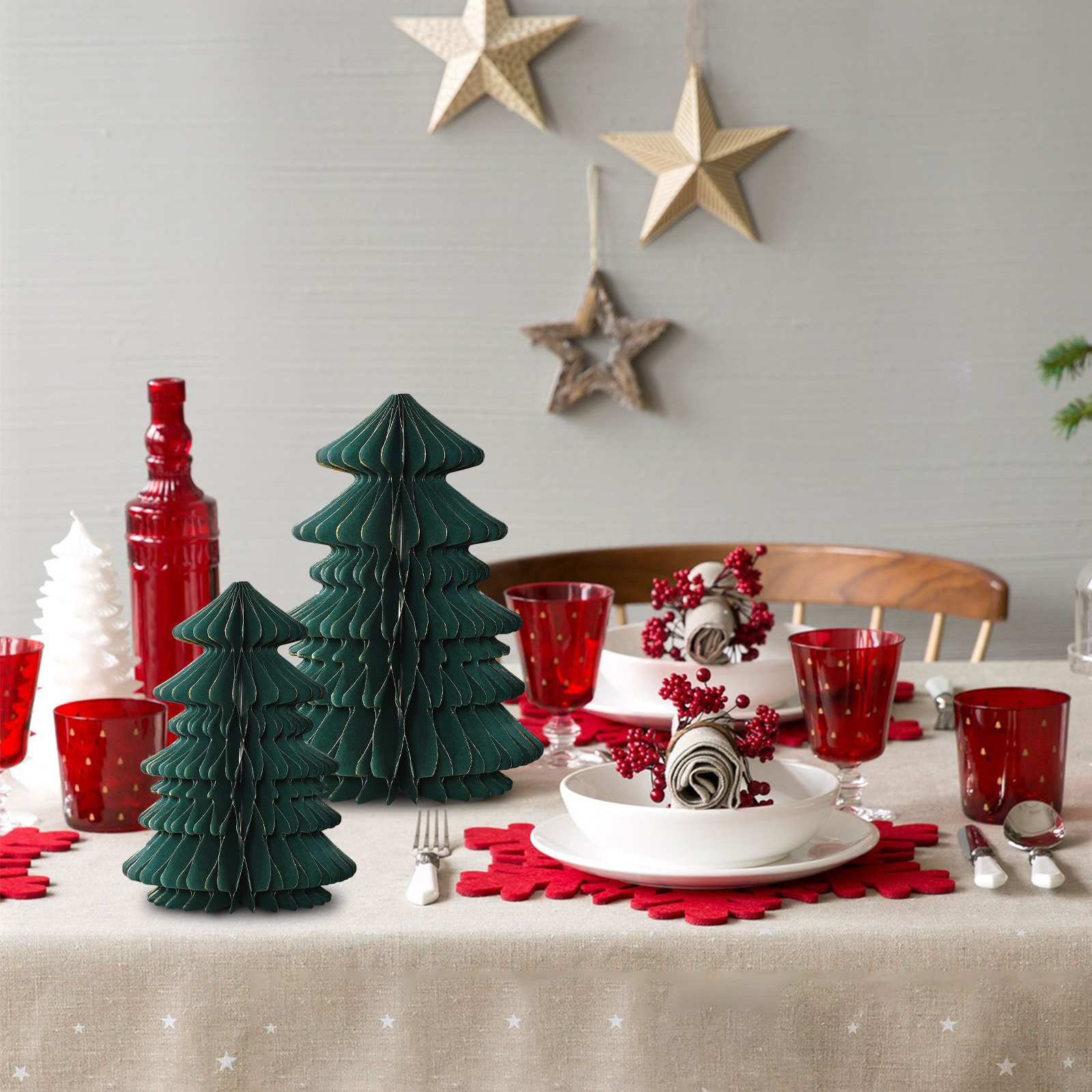 Dark green Honeycomb paper Tree ornaments-02.jpg